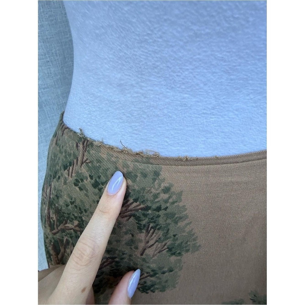 1990 Lauren Ralph Lauren wrap skirt with countryside landscape scenes print - Picture 8 of 9